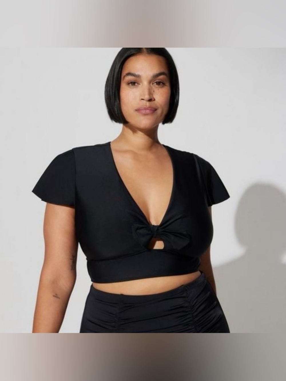 TORRID Wireless Flutter Sleeve Bikini Top & Skirt -Top- Size 3 Bottom Size 2